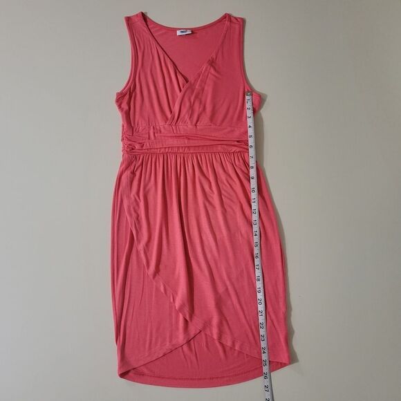 Lascana Beach Time Coral Sleeveless Surplice V-neck Tulip Hem Dress - Picture 8 of 15